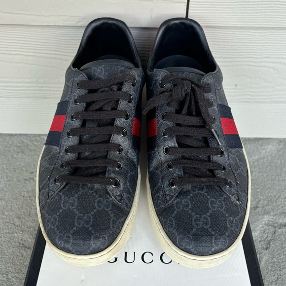 Gucci GG Supreme Ace Black Sneakers 🔥 - Picture 3 of 10